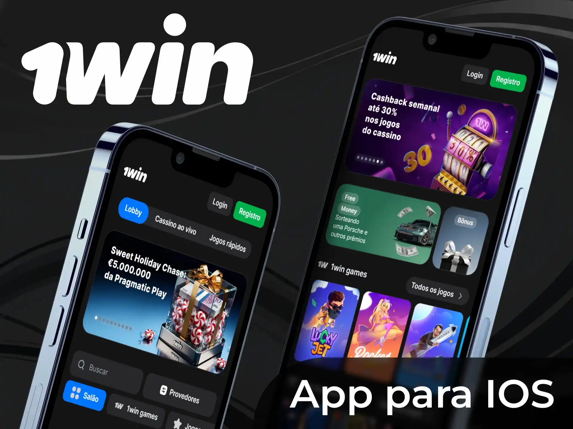 Baixe o aplicativo 1win para iOS para ter acesso a jogos de cassino, apostas esportivas e bônus.